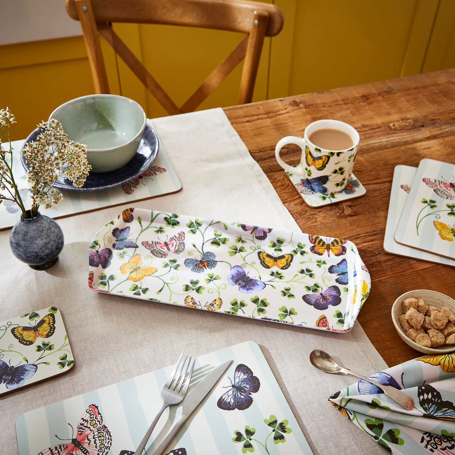 Ulster Weavers Butterfly Grove serveringsbakke blå