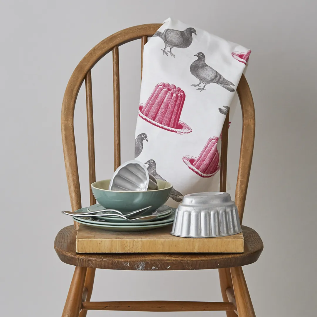 Thornback & Peel Pigeon & Pink Jelly viskestykke 47x77 cm pink