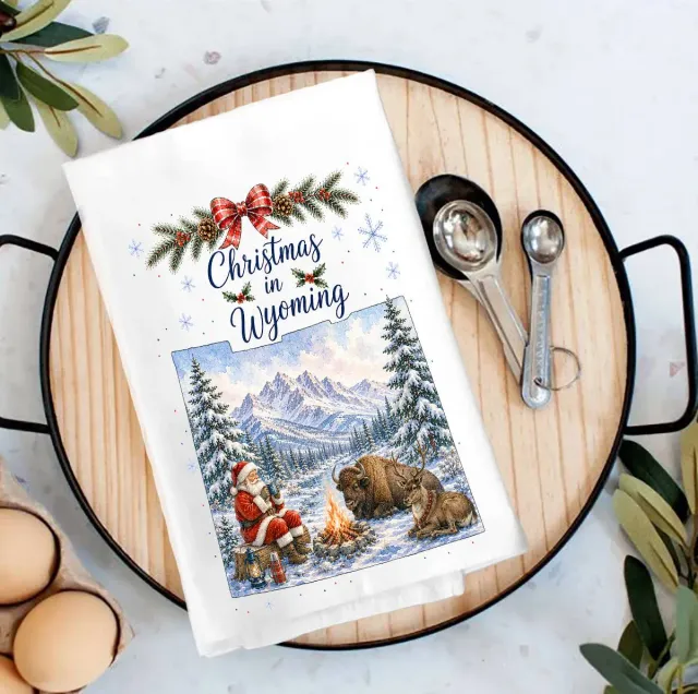Avery Lane Gifts Christmas in Wyoming viskestykke bomuld