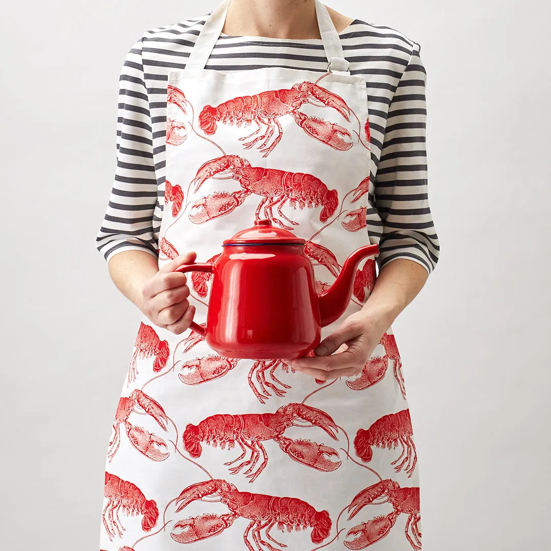Thornback & Peel Lobster forklæde koralrød 60x80 bomuld