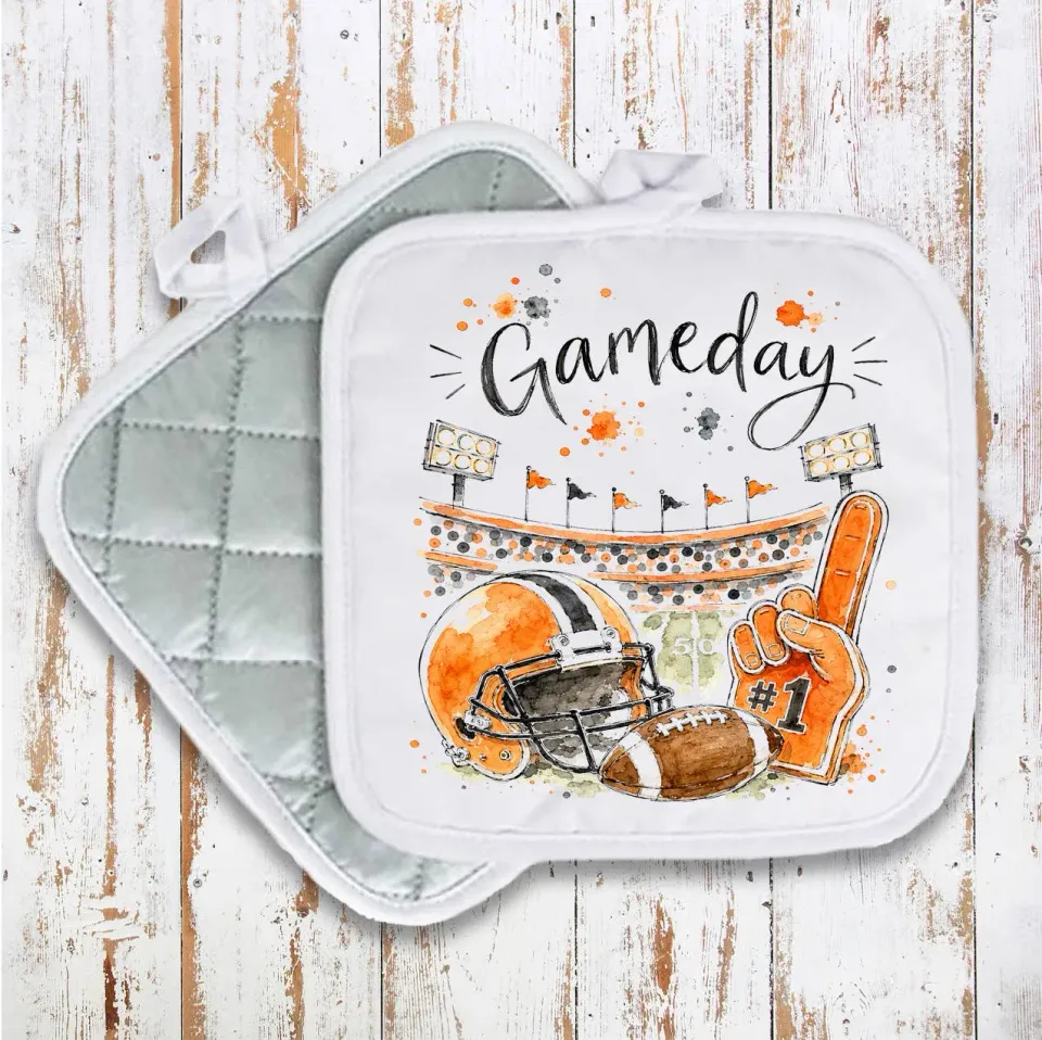 Avery Lane Gifts Gameday Football grydelap orange sort