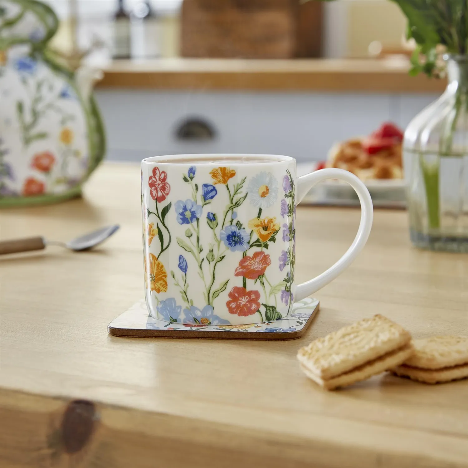 Ulster Weavers Cottage Garden krus benporcelæn blomstret