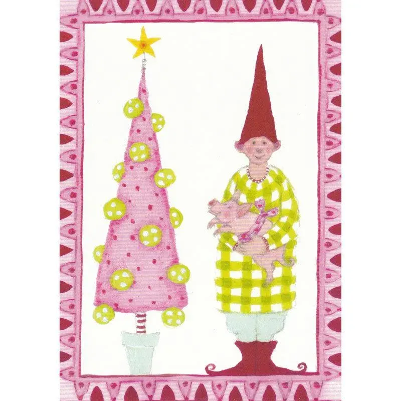 AspEgren Pixie at a Tree postkort 11x16 cm 2 stk papir