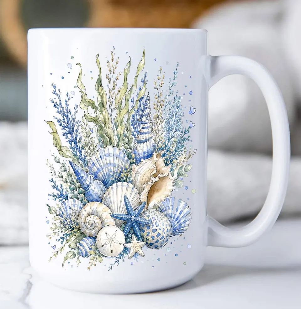 Avery Lane Gifts Coastal Blue krus keramik 443 ml