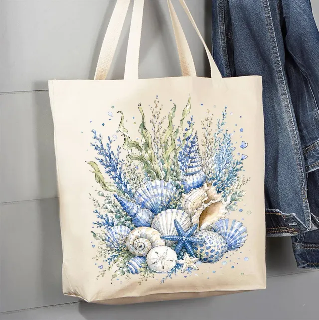 Avery Lane Gifts Coastal Blue Sea Shells Bouquet mulepose bomuld