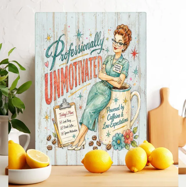 Avery Lane Gifts Housewives Professionally Unmotivated skærebræt 28x38