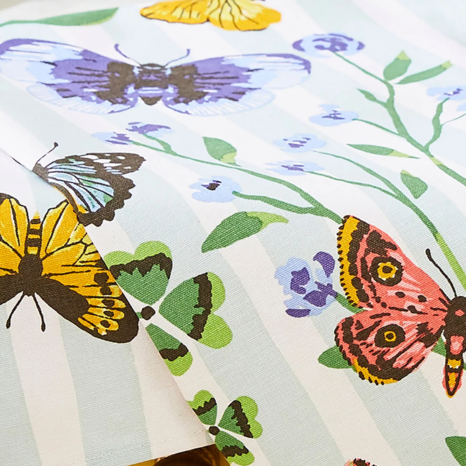 Ulster Weavers Butterfly Grove viskestykke blå bomuld 74x48