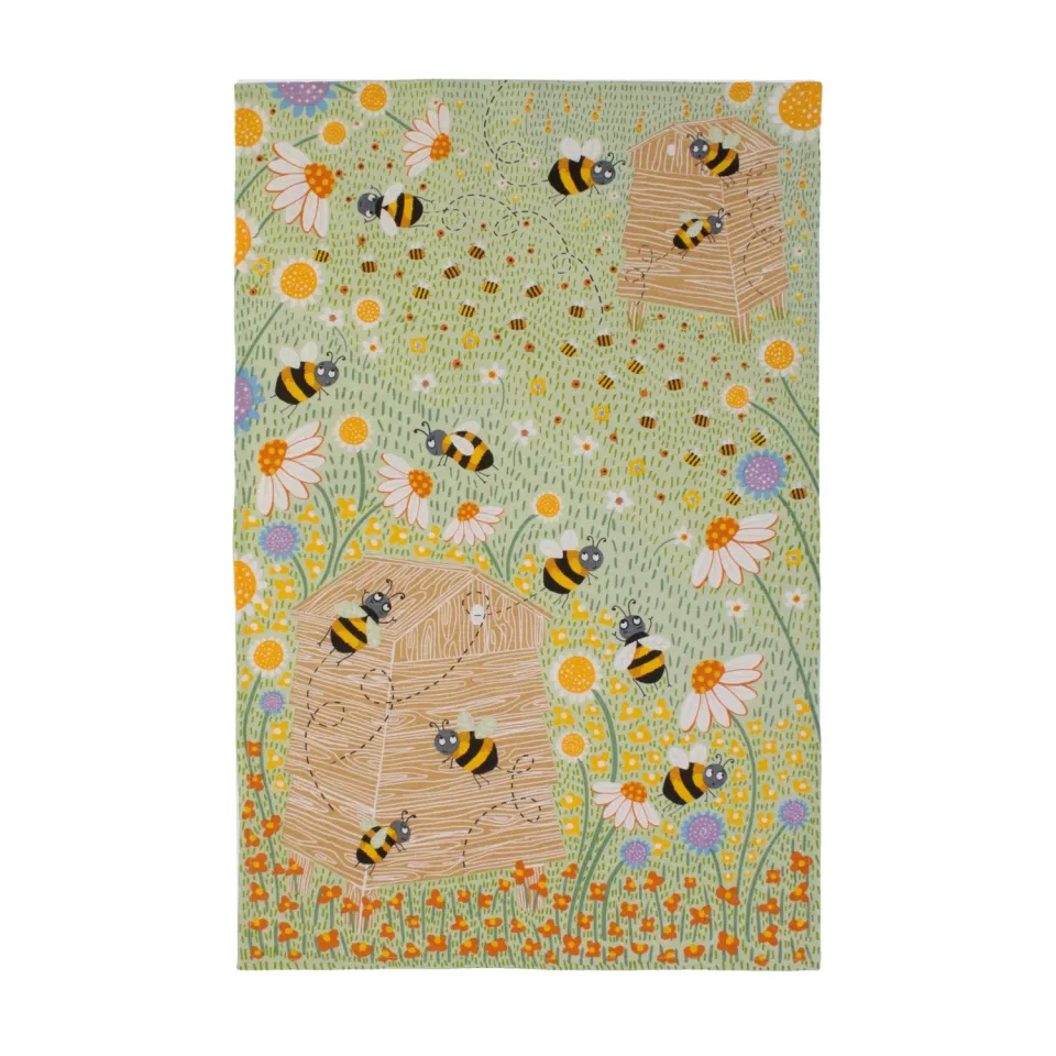 Ulster Weavers Bees viskestykke multicolour bomuld bier