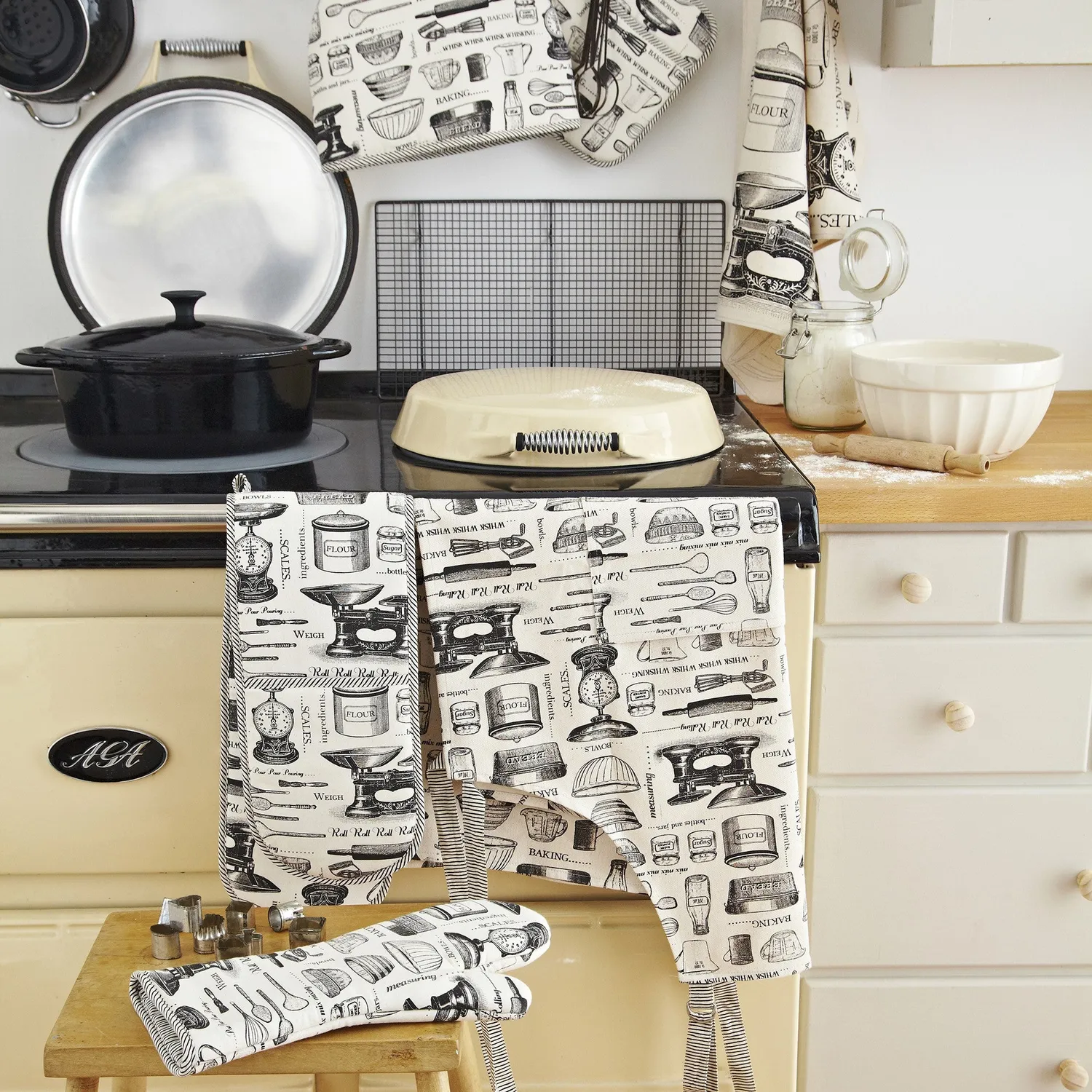 Ulster Weavers Baking viskestykke beige bomuld