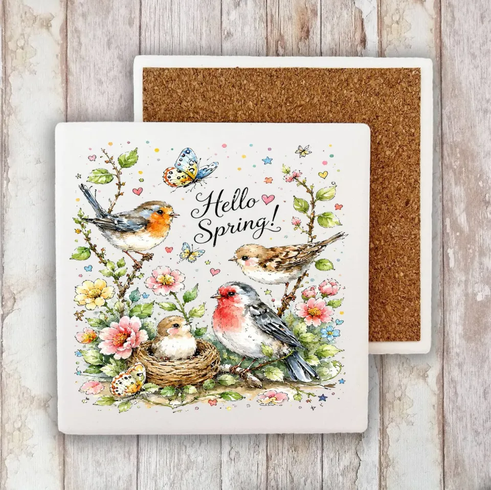Avery Lane Gifts Hello Spring bordskåner sten 10 cm