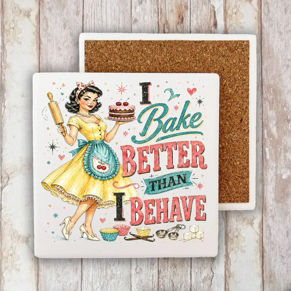 Avery Lane Gifts I Bake Better sten bordskåner firkantet