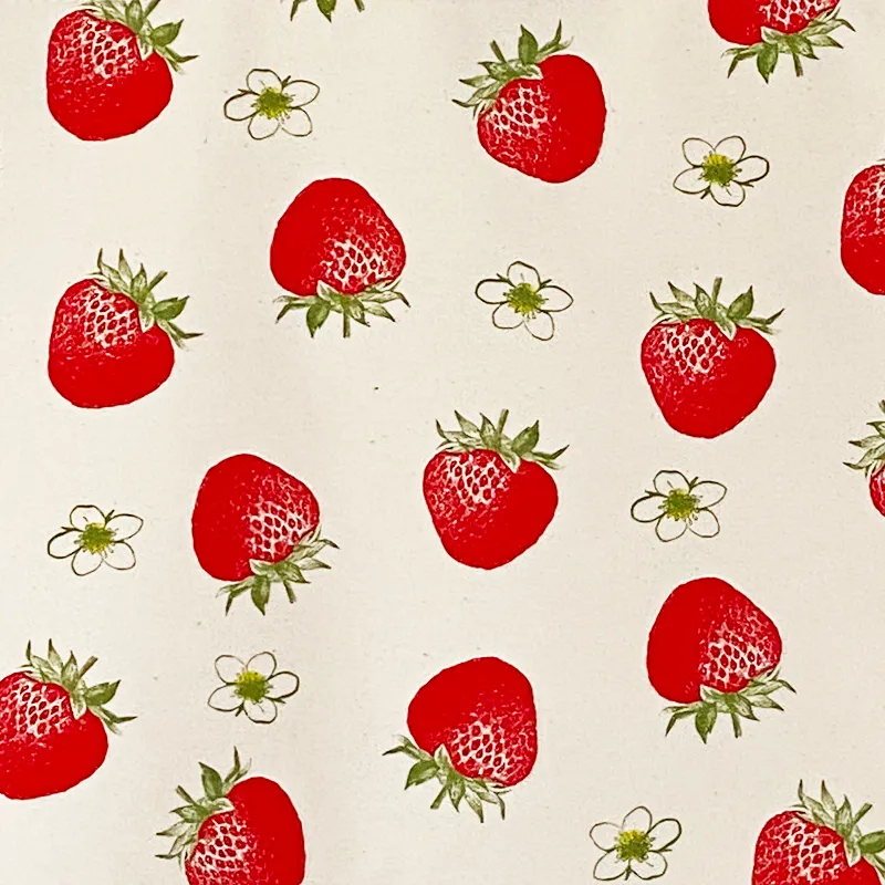 Thornback & Peel Strawberry mulepose 40x37 bomuldscanvas