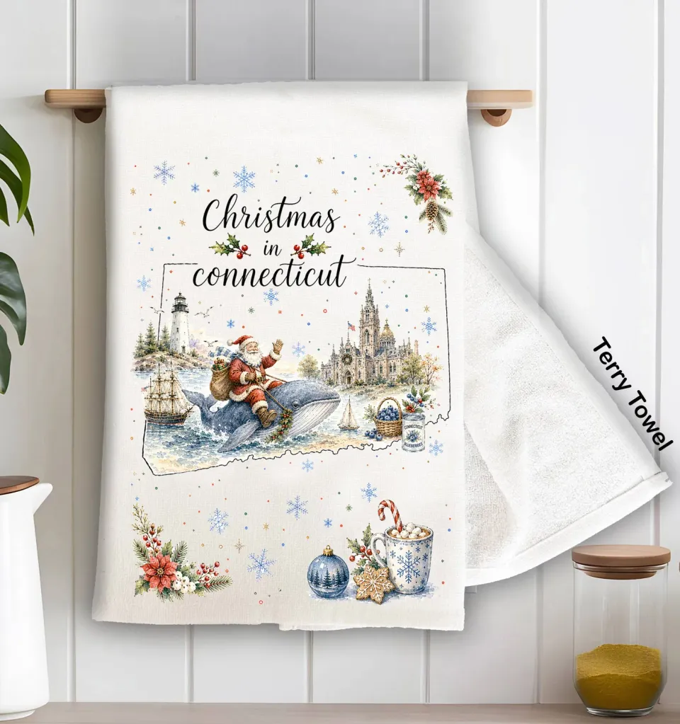Avery Lane Gifts Christmas Connecticut viskestykke bomuld 71x46 cm