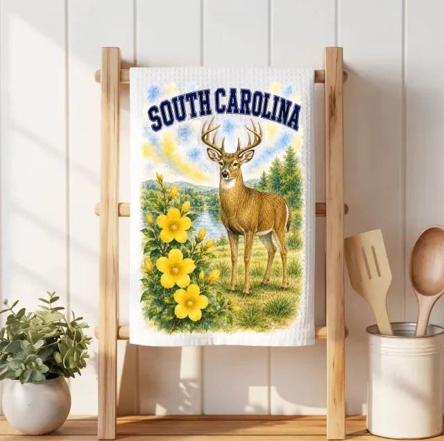 Avery Lane Gifts South Carolina Bird viskestykke waffle 40x35 cm