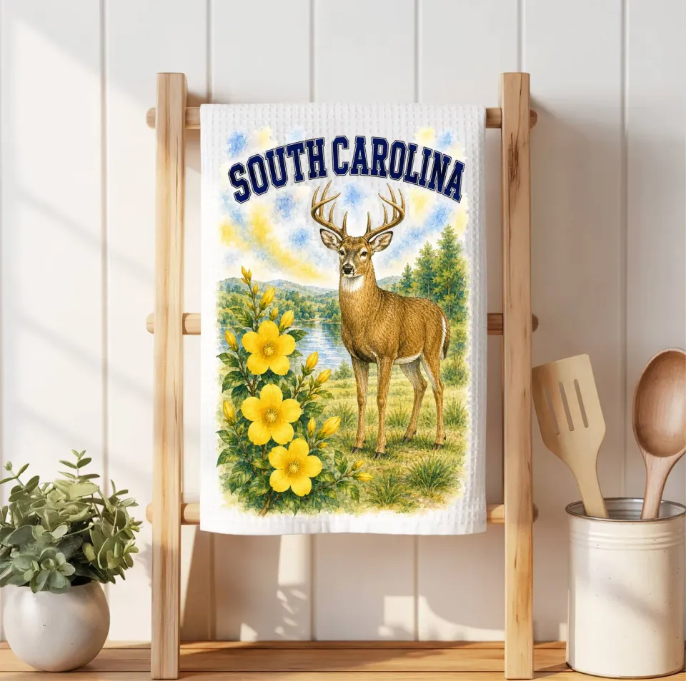 Avery Lane Gifts South Carolina Bird viskestykke waffle 40x35 cm