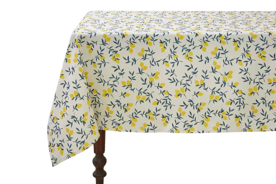 Coucke Lemon Zest dug 180x180 cm gul hørblanding
