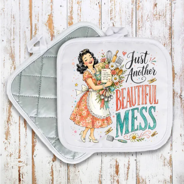 Avery Lane Gifts Housewives Beautiful Mess grydelap bomuld