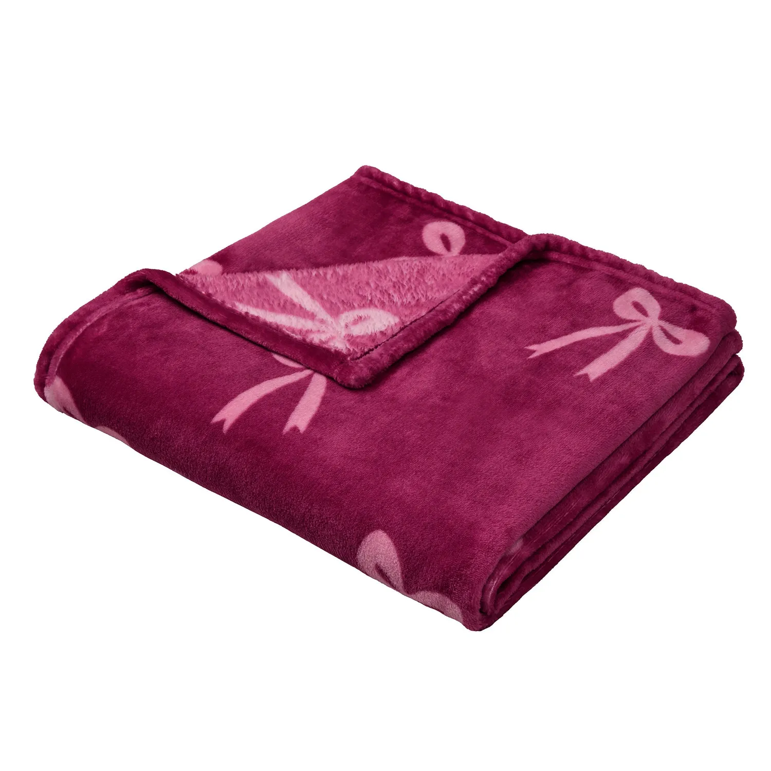 Ulster Weavers Bows plaid berry 120x150 cm fleece