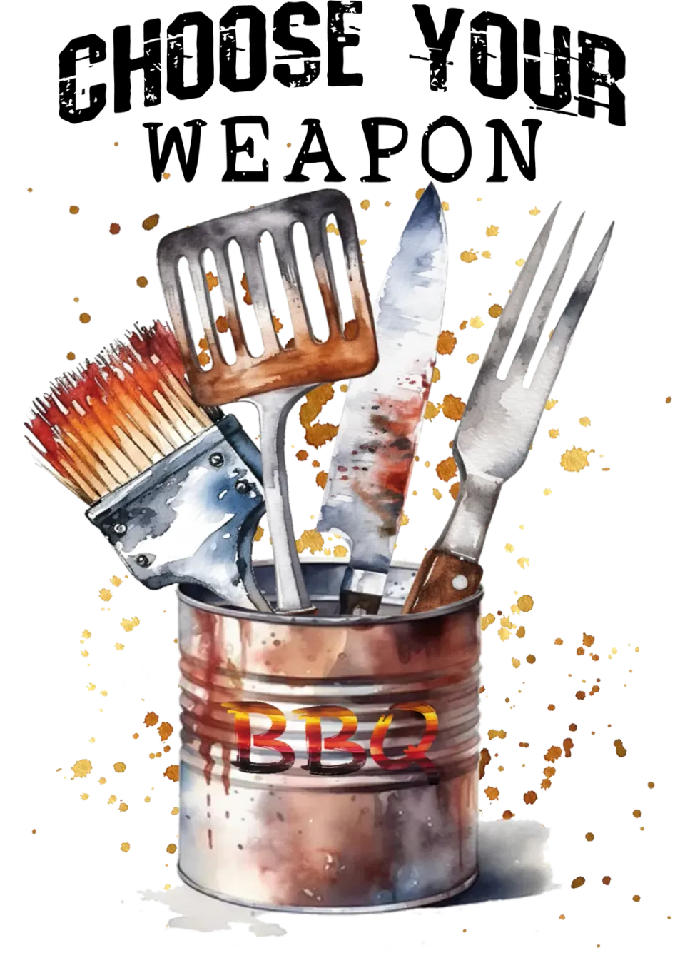 Avery Lane Gifts BBQ T-shirt Choose Weapon