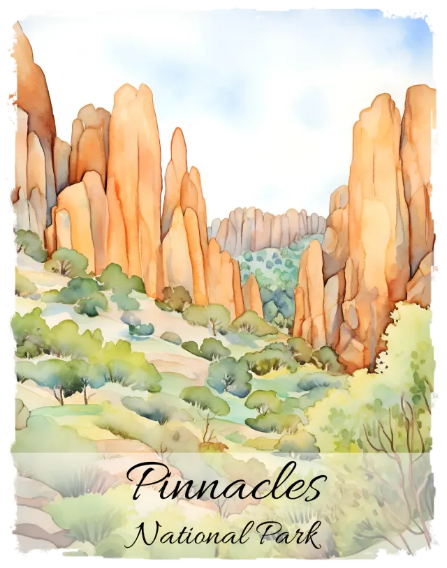 Avery Lane Gifts Pinnacles National Park kunsttryk Californien