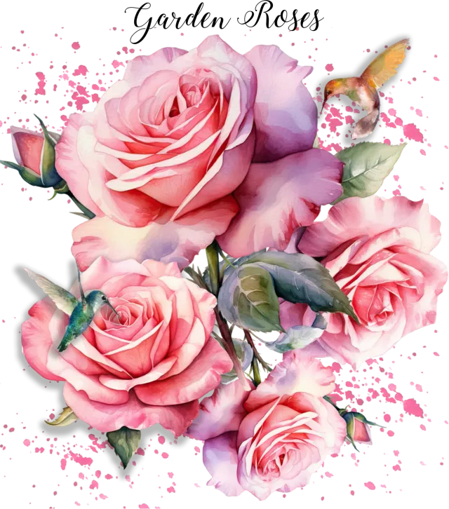 Avery Lane Gifts Spring Garden Roses Flowers t-shirt blomster bomuld