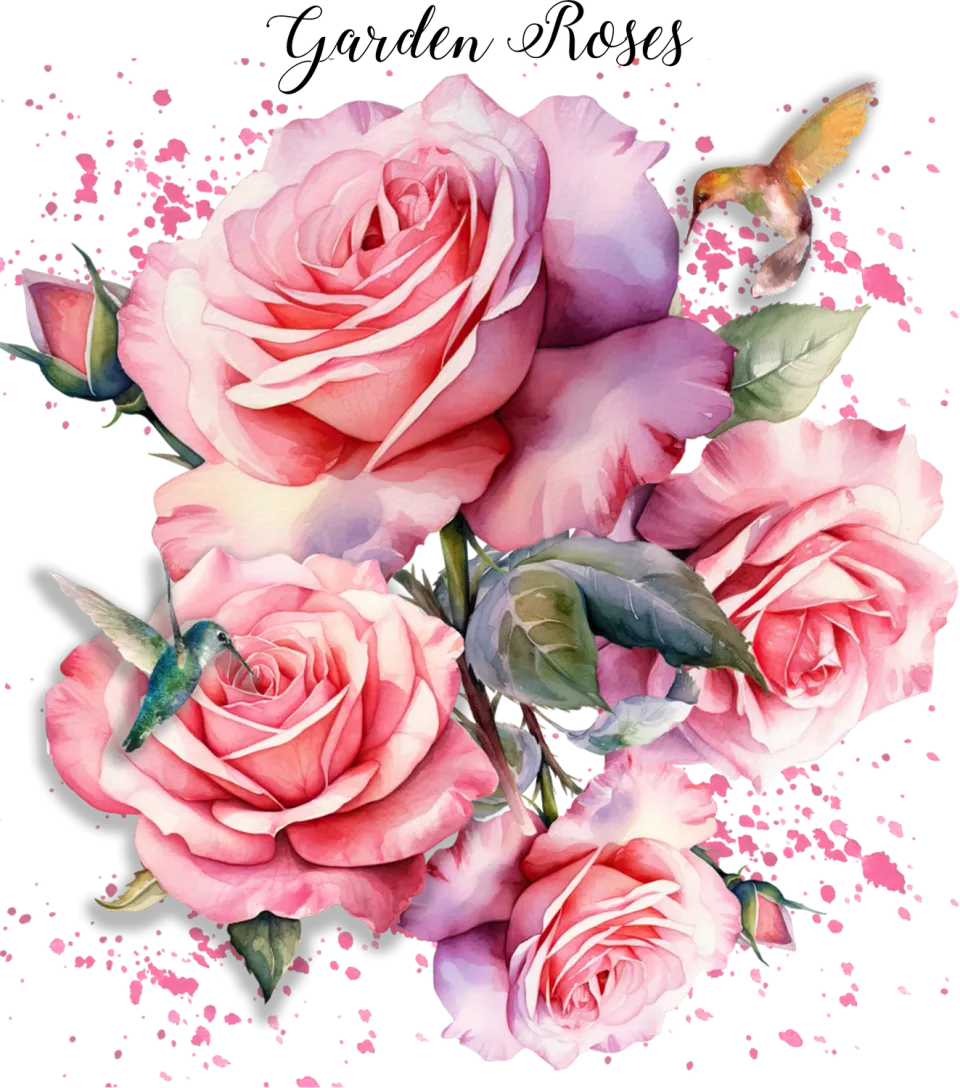 Avery Lane Gifts Spring Garden Roses Flowers t-shirt blomster bomuld