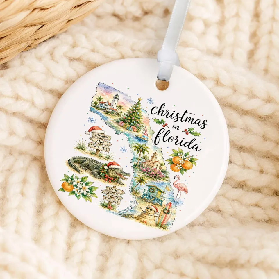 Avery Lane Gifts Christmas Florida juleophæng porcelæn