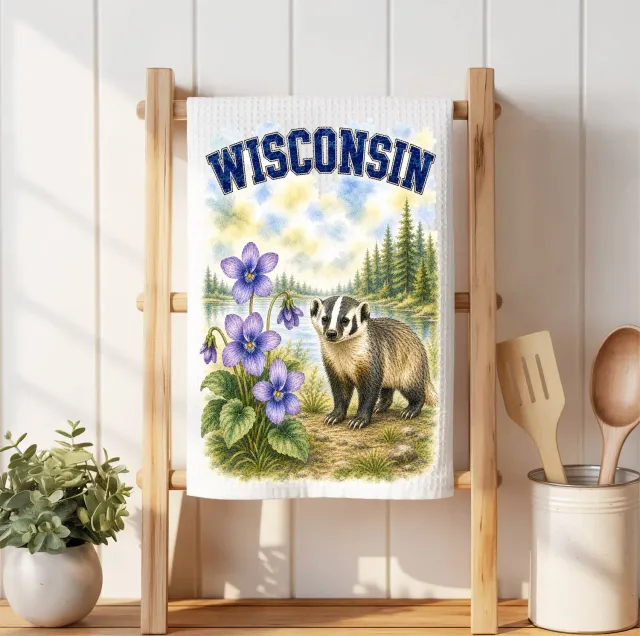 Avery Lane Gifts Wisconsin viskestykke waffle
