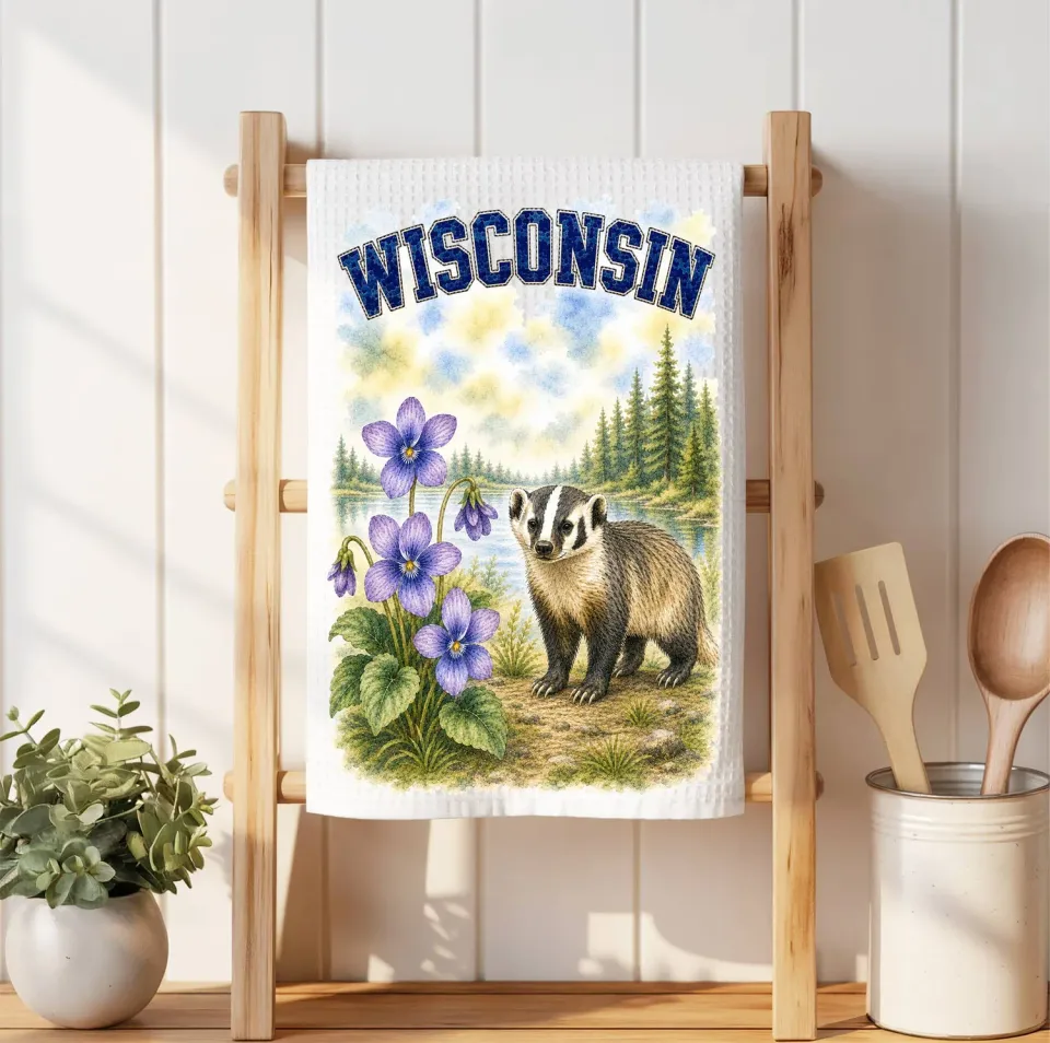 Avery Lane Gifts Wisconsin viskestykke waffle