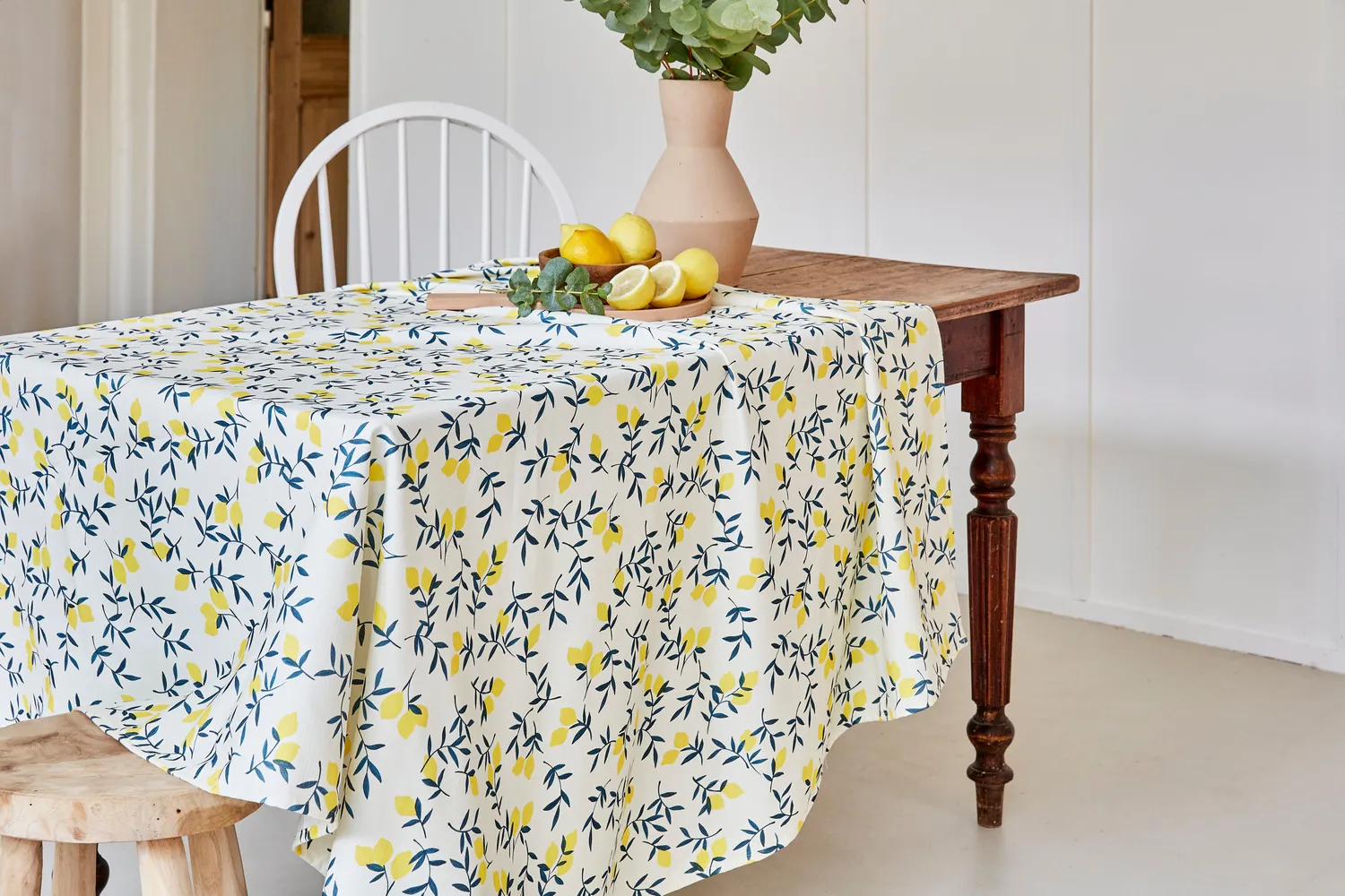 Coucke Lemon Zest dug 180x180 cm gul hørblanding
