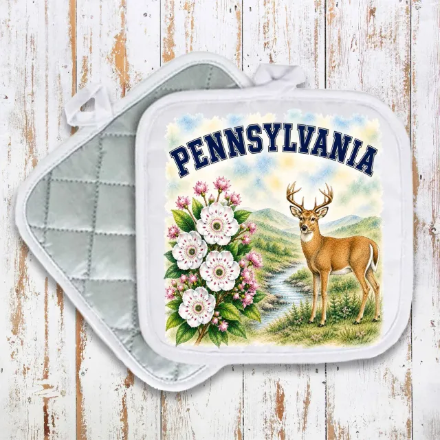 Avery Lane Gifts State Bird and Animal Pennsylvania grydelap bomuld