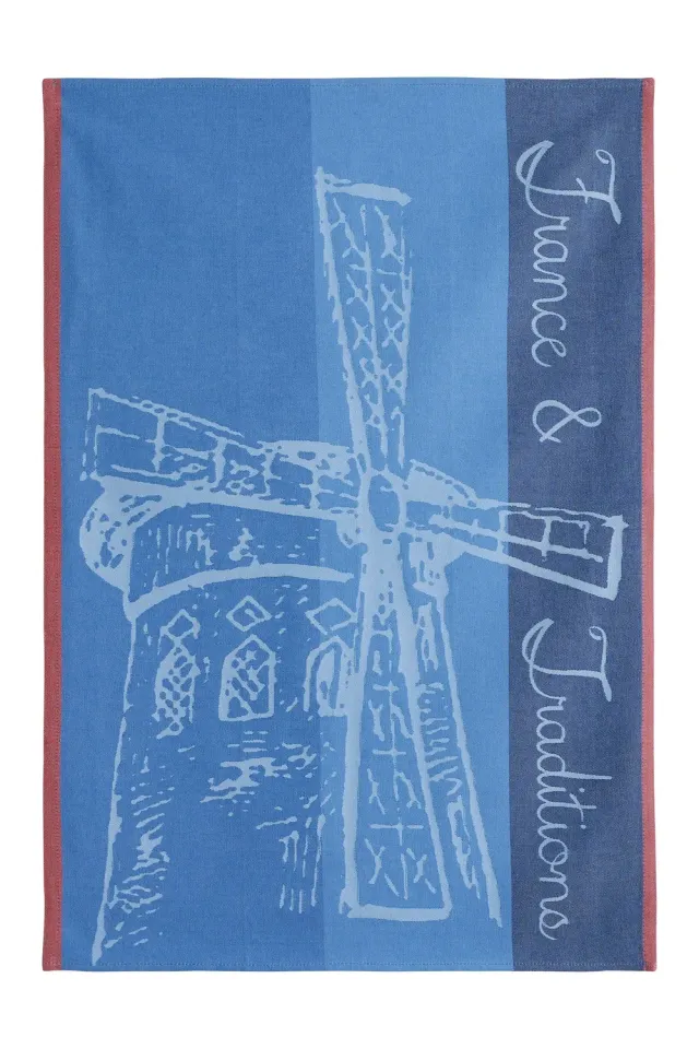 Coucke Moulin Rouge viskestykke 50x75 cm blå bomuld