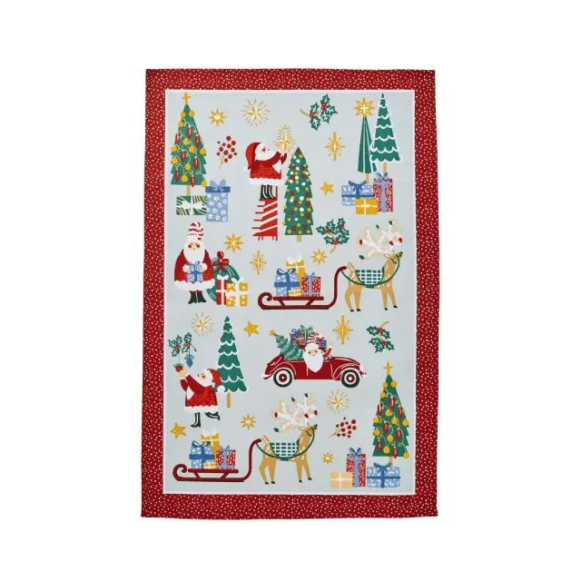 Ulster Weavers Tis the Season viskestykke grøn genbrugsbomuld