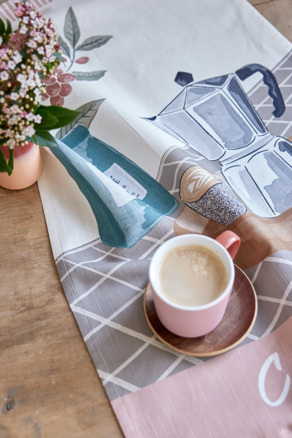 Coucke Café Latte viskestykke beige 50x75 cm hørblanding