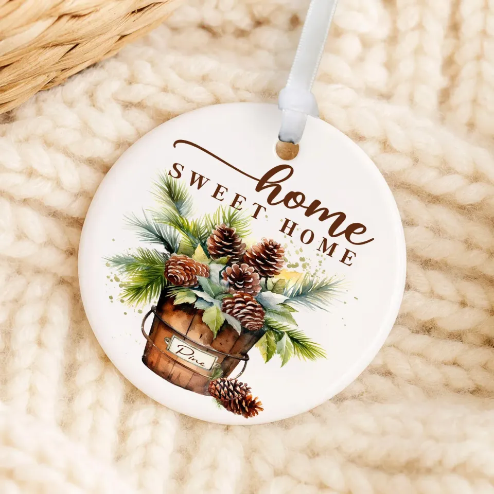 Avery Lane Gifts Home Sweet Home julepynt porcelæn 7,6 cm