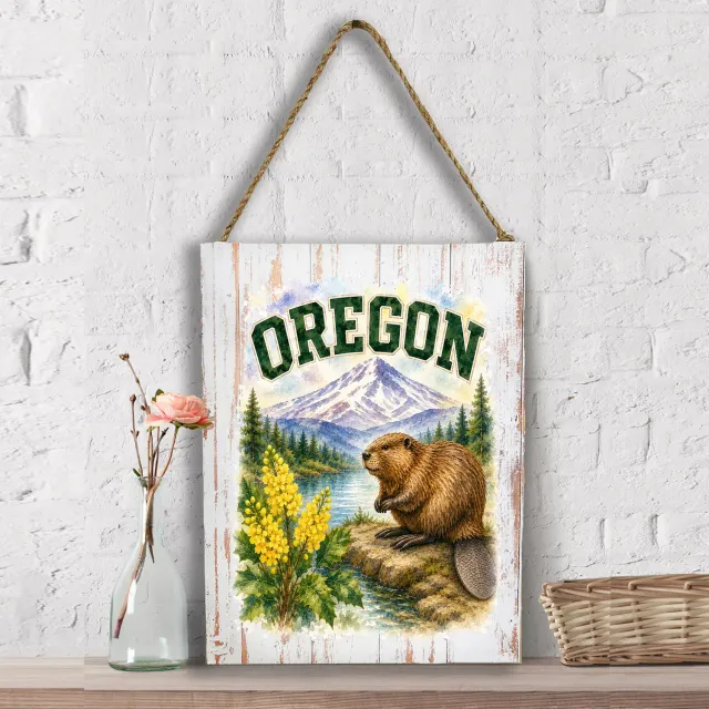 Avery Lane Gifts Oregon State Bird Animal lærredsbillede reb