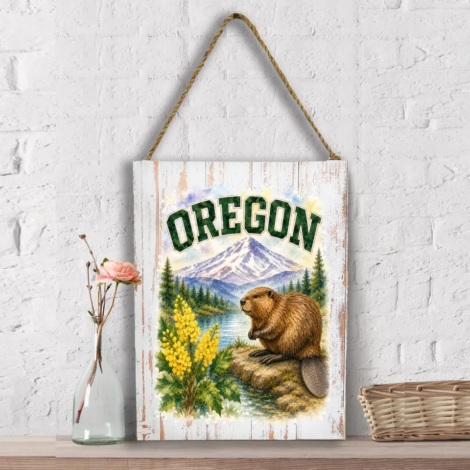 Avery Lane Gifts Oregon State Bird Animal lærredsbillede reb
