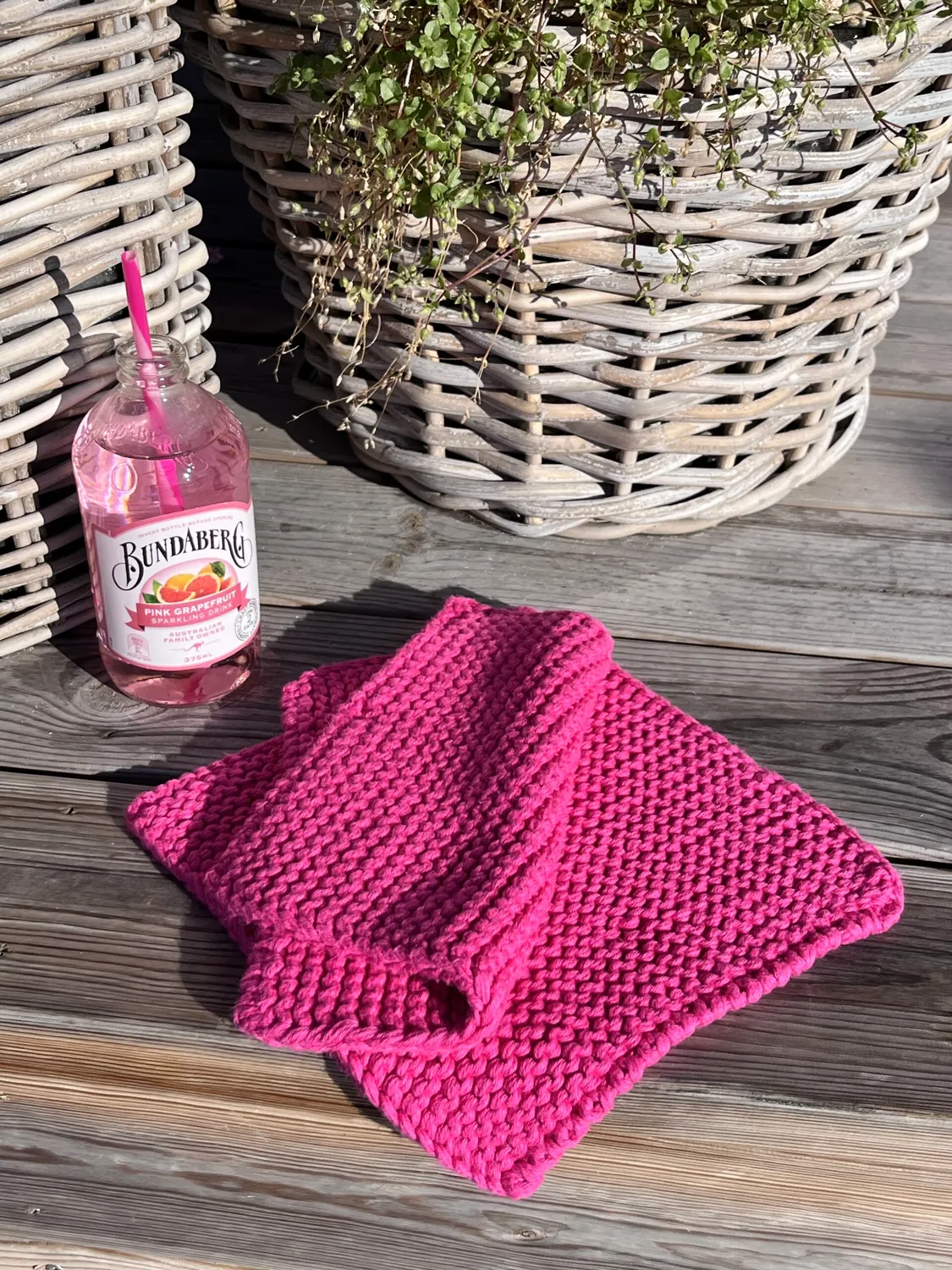 Solwang pink grydelapper 2 stk økologisk