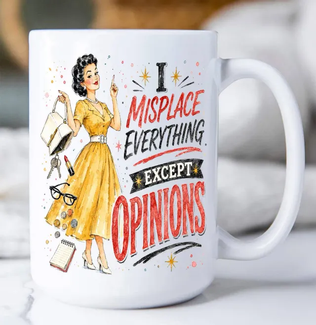 Avery Lane Gifts I Misplaced Everything Opinions krus hvid 450 ml