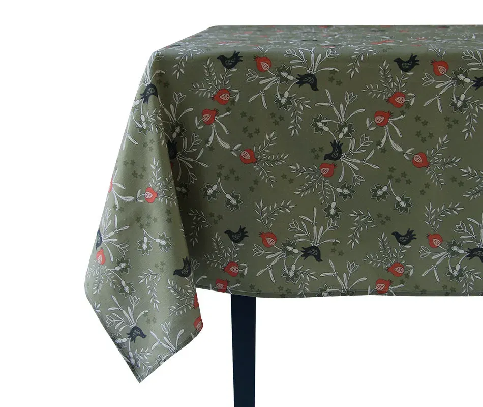 Coucke Pomegranate dug bomuld hør kaki 160x240 cm