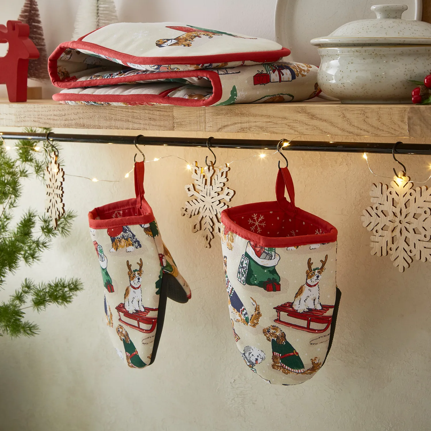 Ulster Weavers Merry Mutts grydelapper røde 2 stk