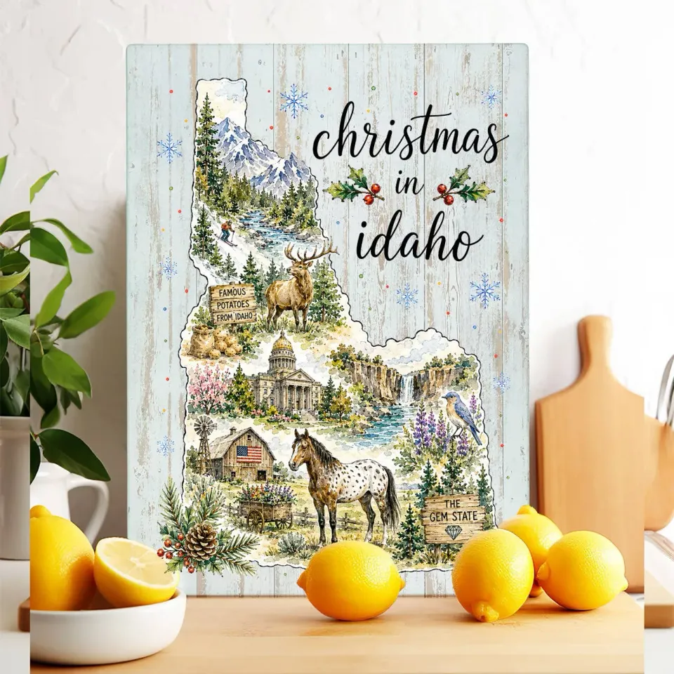 Avery Lane Christmas Idaho skærebræt glas 28x38 cm julekort