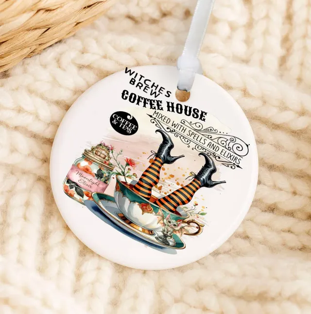 Avery Lane Gifts Halloween Witches Brew ornament 8 cm porcelæn