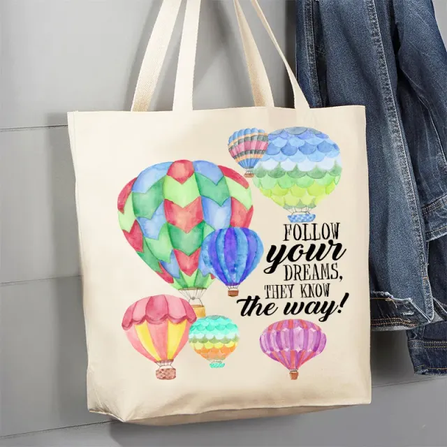 Avery Lane Gifts Follow Your Dreams mulepose ballonmotiv bomuld
