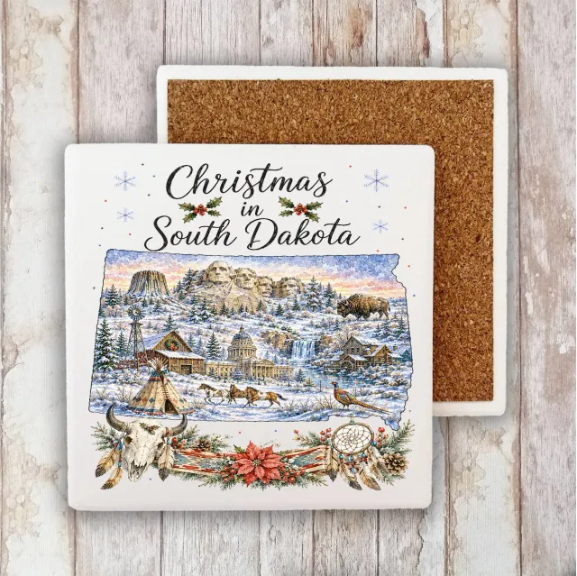Avery Lane Gifts Christmas South Dakota bordskåner sten