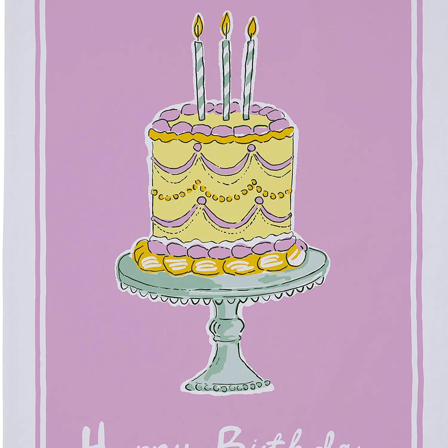 Ulster Weavers Happy Birthday viskestykke bomuld 74x48cm flerfarvet