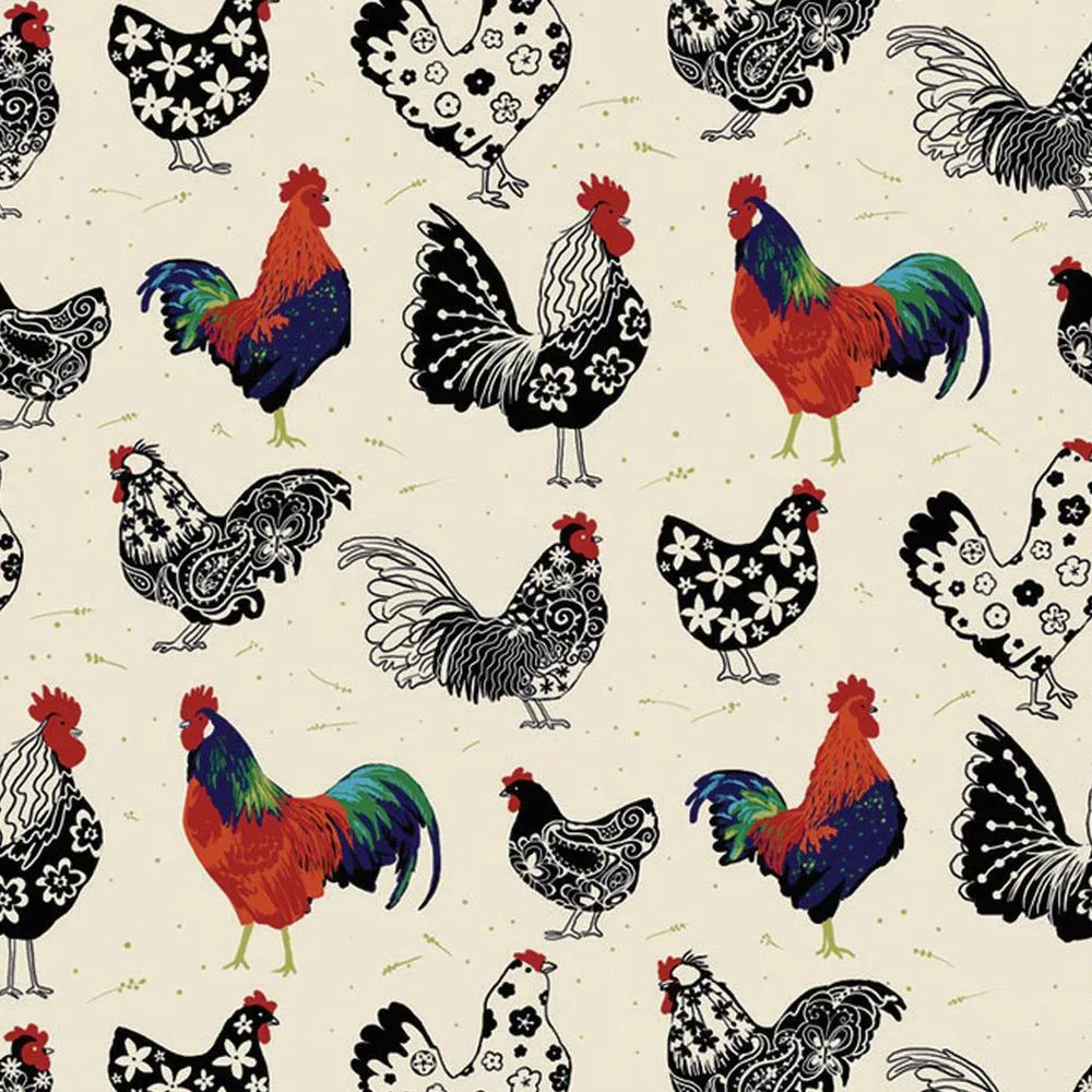 Ulster Weavers Rooster viskestykke creme bomuld