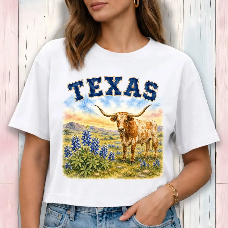 Avery Lane Texas Bird Animal cropped t-shirt hvid bomuld
