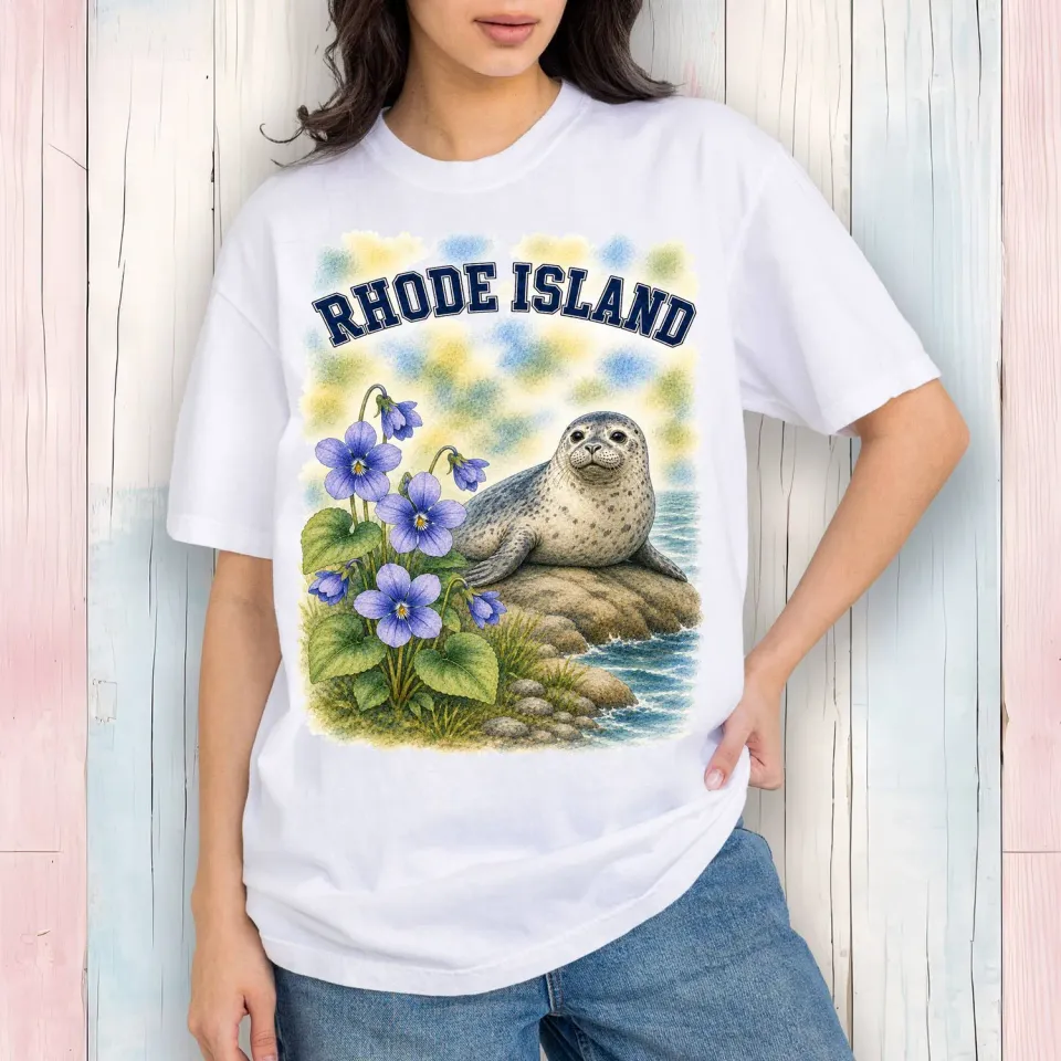 Avery Lane Gifts Rhode Island State Bird t-shirt hvid