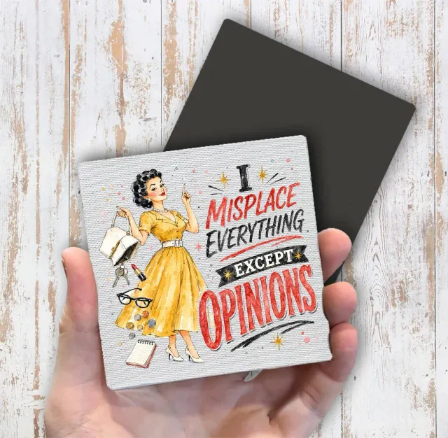 Avery Lane Gifts Misplaced Everything Opinions køleskabsmagnet 10x10 cm sjov